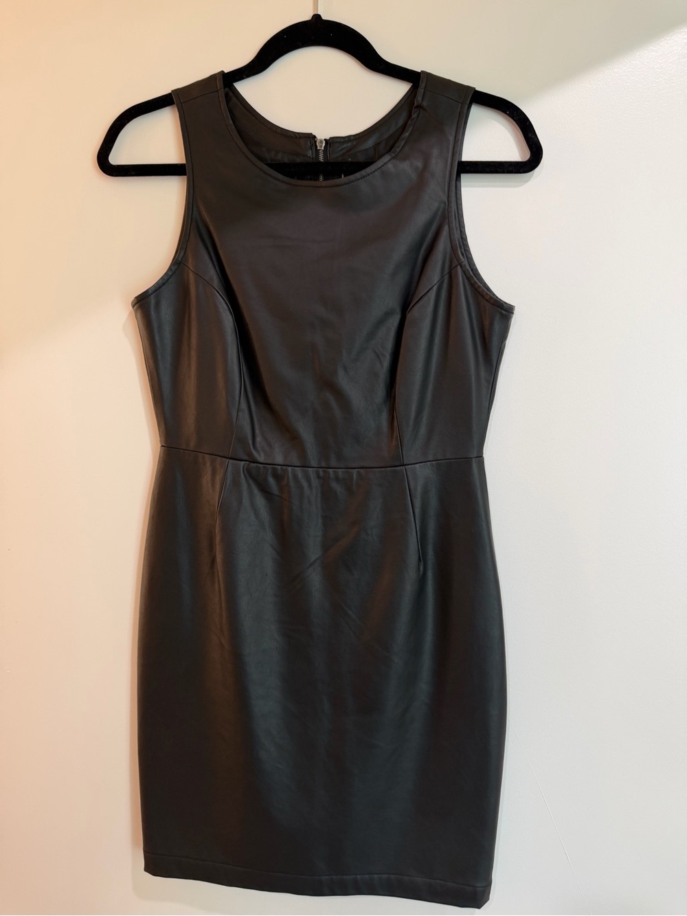 Jack by BB Dakota Black Sleeveless Faux Leather Mini Dress